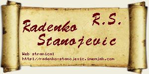 Radenko Stanojević vizit kartica